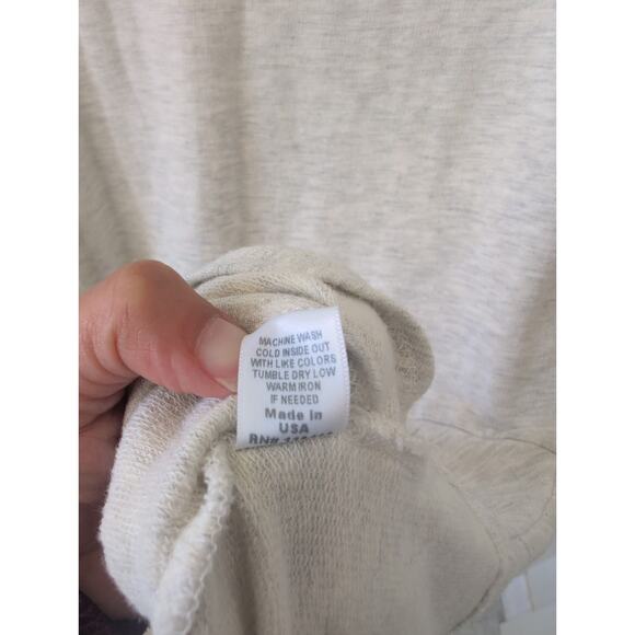 Monrow Super Soft Short Sleeve V-neck Dress in Light Heathered Grey Size L - Picture 6 of 6